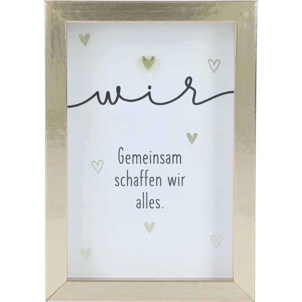 Mini-Bilderrahmen mit Schriftzug „Wir“
